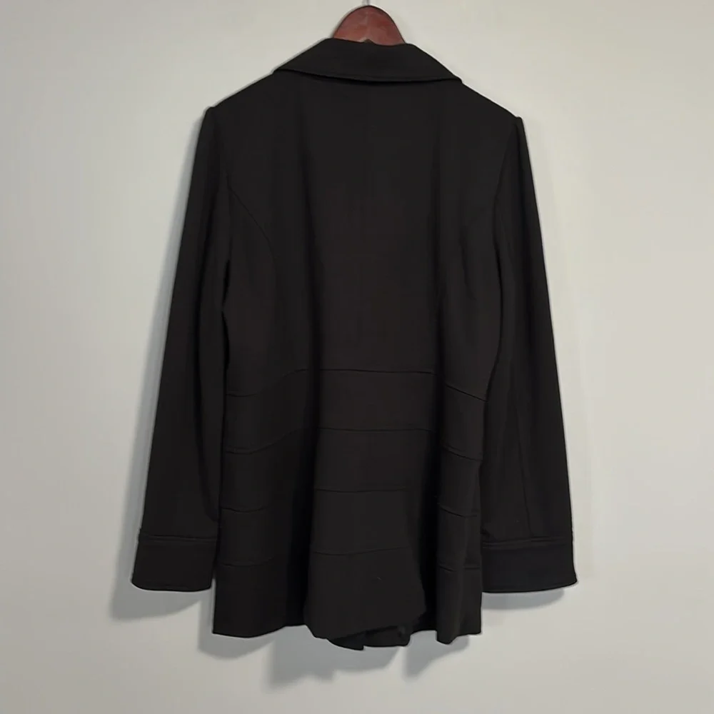 Sandro Lightweight Jacket Button Front Size Large Black - Picture 5 of 11